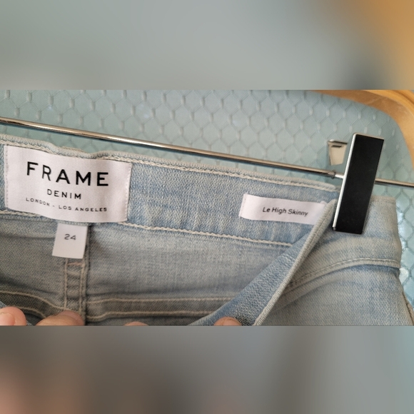 NWOT FRAME Le High Rise Skinny Jean Rush Wash - Picture 4 of 6